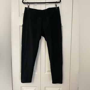 Black cropped leggings, size extra large, stretchy, and comfortable